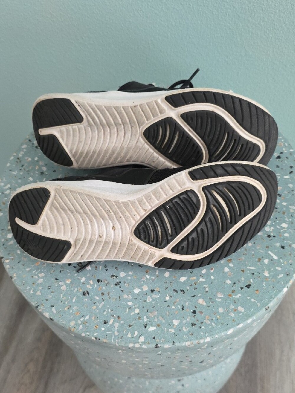 New Balance FuelCore Nergize Black and White Knit Sneakers - Picture 3 of 5